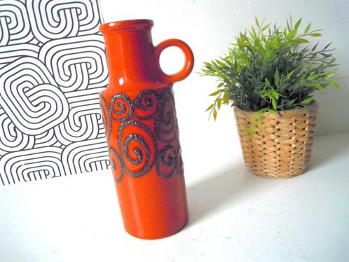 Vase en lave grasse vintage orange, Antiquités & Art, Art | Objets design, Enlèvement ou Envoi