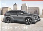 TOYOTA HIGHLANDER 2021, Boeken, Auto's | Folders en Tijdschriften, Ophalen of Verzenden, Zo goed als nieuw, Toyota