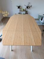 IKEA PS 2012 Klaptafel, bamboe/wit, 74/106/138x80 cm, Huis en Inrichting, Tafels | Eettafels, Ophalen, Gebruikt, 100 tot 150 cm