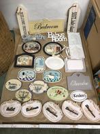 Metalen borden, naamplaatjes aan deur, Enlèvement ou Envoi, Comme neuf