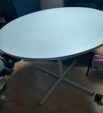 Witte ronde tafel, Maison & Meubles, Tables | Tables mange-debout, Comme neuf, Enlèvement