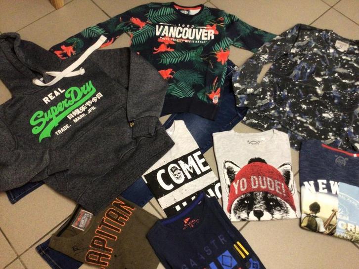 Pack vêtements garçon 158/164 superdry garcia etc, Kinderen en Baby's, Kinderkleding | Maat 158, Jongen, Ophalen