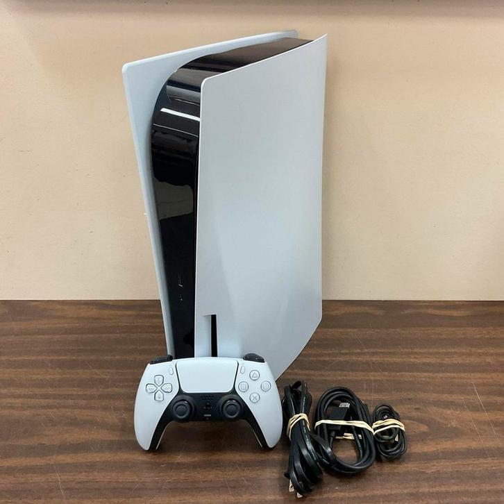 PS5 Disk Versie + Games & Accessoires, Games en Spelcomputers, Spelcomputers | Sony PlayStation 5, Zo goed als nieuw, Playstation 5