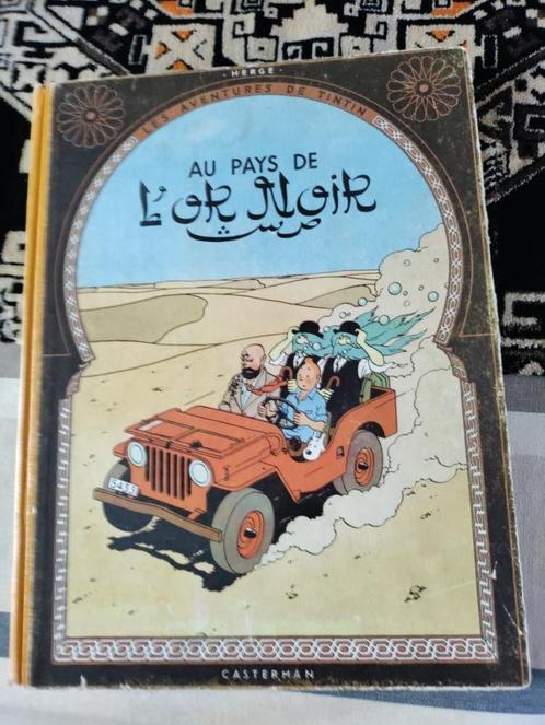 3 oude Franstalige albums Kuifje, HC linnen rug, 1ste druk, Boeken, Stripverhalen, Zo goed als nieuw, Meerdere stripboeken, Ophalen