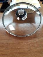 Deksel in glas diameter 25 met gaatje voor de stoom, Huis en Inrichting, Keuken | Potten en Pannen, Ophalen of Verzenden, Zo goed als nieuw