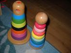 2 houten stapeltorens-ikea en hema-nette staat, Kinderen en Baby's, Speelgoed | Houten speelgoed, Ophalen, Zo goed als nieuw