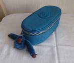 Kipling "Duobox" plumier ovale bleu turquoise + singe, Utilisé, Enlèvement ou Envoi