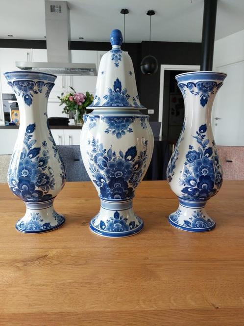 Ensemble de vases - Delfts Handwerk-Holland, Maison & Meubles, Accessoires pour la Maison | Vases, Comme neuf, Bleu, Moins de 50 cm