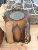 Antieke schoenborstelset met spiegel, Huis en Inrichting, Ophalen