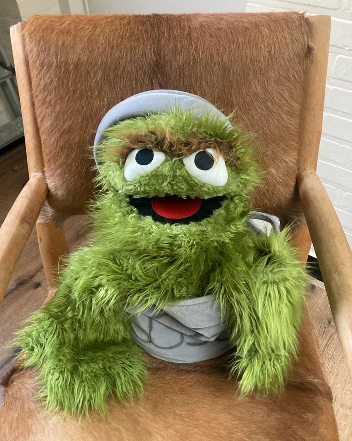 Handpop Living Puppets Oscar Sesamstraat, Kinderen en Baby's, Speelgoed | Actiefiguren, Zo goed als nieuw, Ophalen of Verzenden