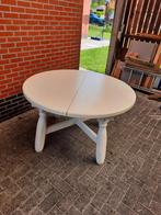 Zware eiken ronde tafel. 120cm diameter, Gebruikt, Ophalen
