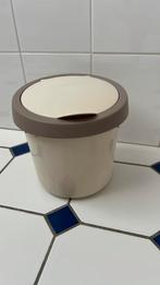 Allibert beige kleine vuilnisbak 5 liter met apart deksel, Huis en Inrichting, Emmers, Ophalen of Verzenden, Zo goed als nieuw