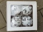 Kerstballen wit met zwart, Diversen, Ophalen, Nieuw