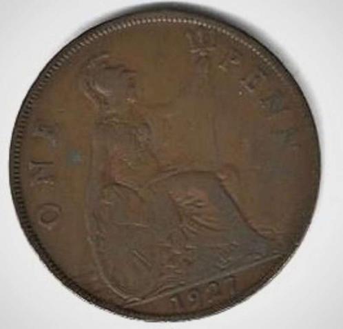 Munten UK ONE PENNY 1927 ZFr  - king George V, Timbres & Monnaies, Monnaies | Europe | Monnaies non-euro, Monnaie en vrac, Autres pays