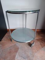 Bijzettafeltje op wieltjes, Ophalen, Gebruikt, Rond