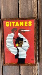 Kleine vintage poster in kader Gitanes, Ophalen of Verzenden, Zo goed als nieuw