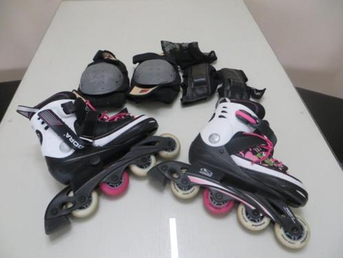 Inlineskates Hudora voor kids maat 34-37 met bescherming, Sport en Fitness, Skeelers, Gebruikt, Inline skates 4 wielen, Kinderen