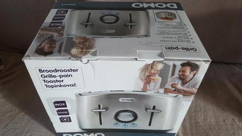 NIEUW broodrooster Domo 971T / 4 sleuven, Elektronische apparatuur, Broodroosters, Nieuw, Uitneembare kruimellade, Ophalen