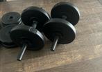 Dumbells en curve stang met gewichten, Sport en Fitness, Ophalen, Nieuw