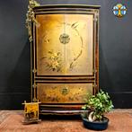 Vintage Chinese kast goud,vogels,bloemen / Oosterse kast, Antiek en Kunst, Antiek | Woonaccessoires, Ophalen of Verzenden