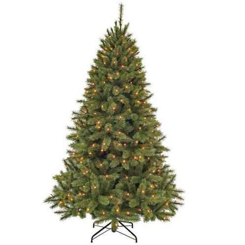 Groene Kerstboom Met Verlichting Vastverbouwd 2.10m 210cm., Diversen, Kerst, Nieuw, Verzenden