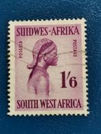 Zuid-West Afrika 1954 - lokaal meisje - haartooi, Ophalen of Verzenden, Gestempeld