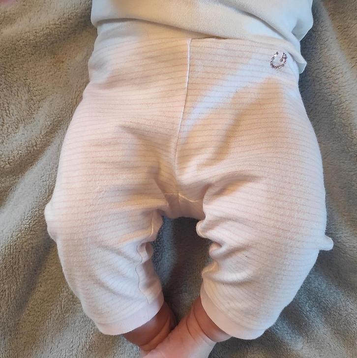 Gymp Babybroekje maat 68 - wit met rose voor meisje., Enfants & Bébés, Vêtements de bébé | Taille 68, Fille, Pantalon, Enlèvement ou Envoi