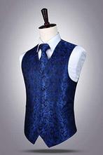 Heren Mannen 2xl xxl Vest stropdas zakdoek pak blauw set, Kleding | Heren, Kostuums en vesten, Ophalen of Verzenden, Nieuw, Overige maten