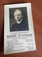 Pastoor E. De Saegher  Lichtervelde 1876 + Roeselare 1939, Verzamelen, Bidprentjes en Rouwkaarten, Verzenden, Rouwkaart