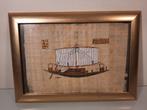 Handgemaakt, beschilderd, papyrus, zonneboot, bladgoud, Ophalen of Verzenden