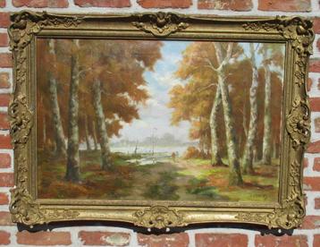 Felix Eyskens (1882 - 1968) Route forestière avec vue sur la, Enlèvement