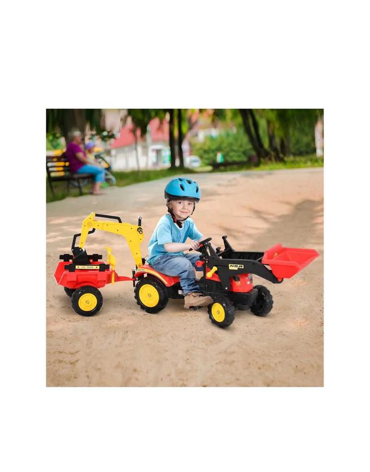 Graaflaadmachine met traptractor, Kinderen en Baby's, Speelgoed |Speelgoedvoertuigen, Nieuw, Ophalen