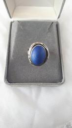 925 Zilver - Ring Lapis lazuli, Handtassen en Accessoires, Ringen, Met edelsteen, Gebruikt, 17 tot 18, Ophalen of Verzenden