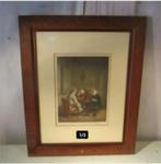 Prachtige Oude Gravure 'Schaakmat' - F Petitjean, Antiek en Kunst, Ophalen of Verzenden