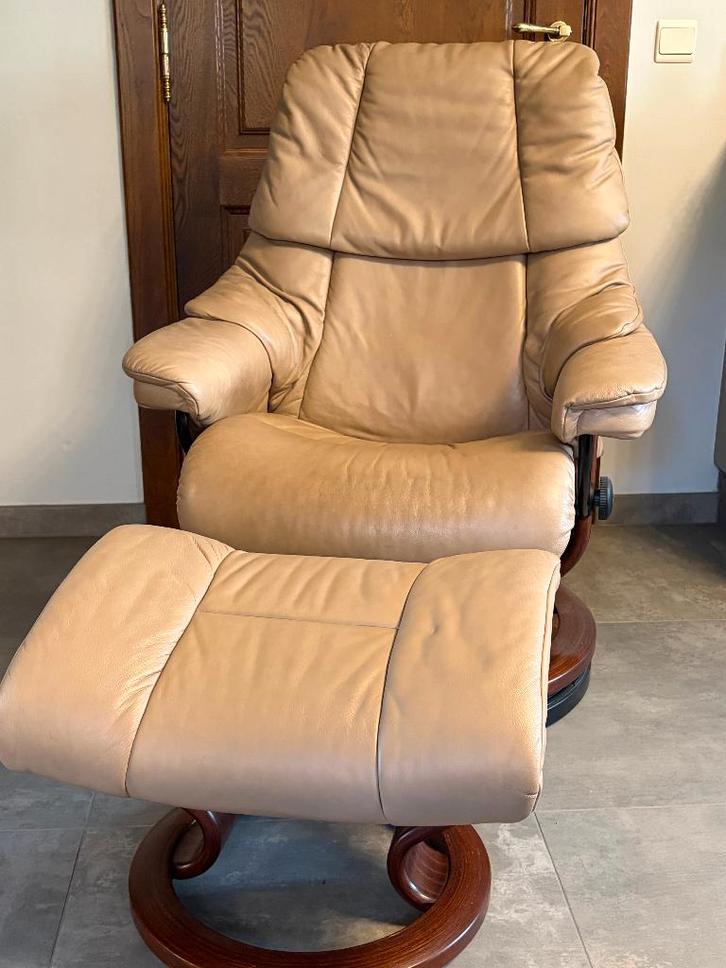 Relaxzetel leder Stressless, Huis en Inrichting, Zetels | Zetels, Zo goed als nieuw, Eenpersoons, Minder dan 150 cm, Minder dan 75 cm