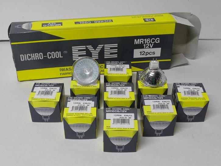 EYE Iwasaki Electric 12V 50W Dichro-Cool MR16CG, Huis en Inrichting, Lampen | Spots, Nieuw, Plafondspot of Wandspot, Halogeen