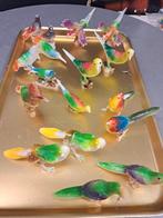 17  vogels in miniatuur  in verschillende kleuren jaren 50, Ophalen of Verzenden