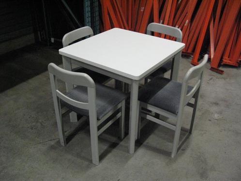 Tafel 80x80cm Grijs / Wit, Huis en Inrichting, Tafels | Eettafels, Gebruikt, 50 tot 100 cm, 50 tot 100 cm, Vier personen, Vierkant