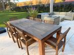 Tuintafel teak met 8 stoelen, Tuin en Terras, Tuinsets en Loungesets, Ophalen, Gebruikt, Teakhout, 8 zitplaatsen