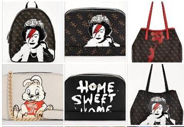 BANKSY: exclusief. Set van 6 nieuwe GUESS-tassen beschikbaar voor biedingen