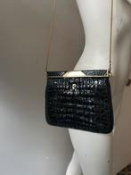 Pierre Cardin vintage tas met krokodil, Ophalen of Verzenden, Zo goed als nieuw, Zwart, Leer
