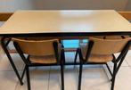 Schooltafeltje +stoelen | lessenaar schuifjes retro bankje, Ophalen, Gebruikt, Stoel(en)
