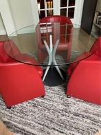 Rolf Benz ronde glazen tafel, Ophalen, Gebruikt, Design, Rond