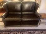 Vintage Retro’90 Chesterfield Lederen Bankstel., Huis en Inrichting, Ophalen, Tweepersoons, Leer, Rechte bank