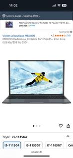 Pc portable, Computers en Software, Windows Laptops, Ophalen, 256 GB, 8 GB, Medion