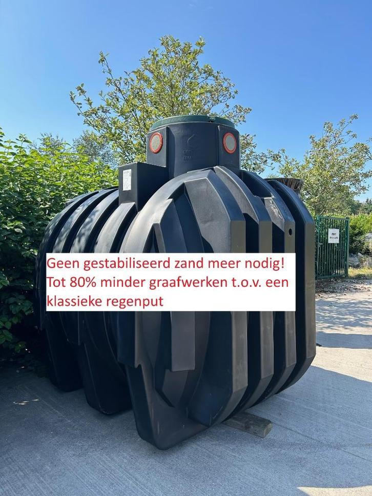 4Rain regenwaterput 5000 L incl. deksel PROMO!, Tuin en Terras, Regentonnen, Nieuw, Kunststof, 150 liter of meer, Verzenden