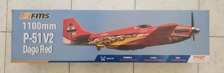 FMS DAGO P-51 RED PNP, Hobby en Vrije tijd, Modelbouw | Radiografisch | Vliegtuigen, Nieuw, Elektro, Ophalen