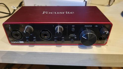 Focustrite scarlet 2i2 audio interface like new, TV, Hi-fi & Vidéo, Appareils professionnels, Comme neuf, Audio, Enlèvement