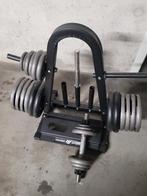 2 x 31kg Halterset + Rek - Meteen trainen!, Enlèvement, Comme neuf, Bras, Set d’haltères