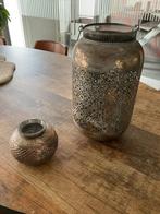 Zeer mooi windlicht met bijpassend vaasje, Huis en Inrichting, Woonaccessoires | Kandelaars en Kaarsen, Ophalen, Zo goed als nieuw